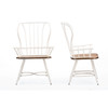 Baxton Studio "Dark-Walnut" Wood and White Metal Vintage Dining Arm Chair, PK2 113-6132